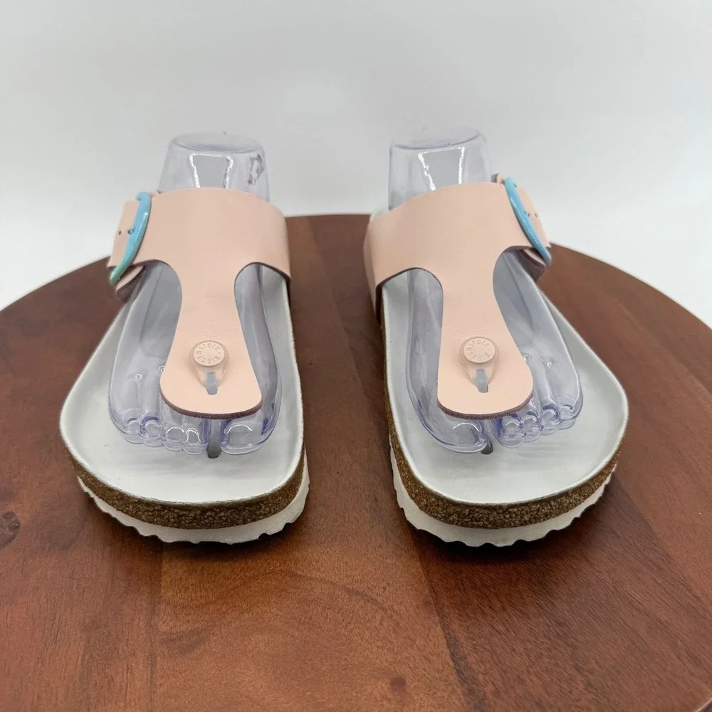 Birkenstock Gizeh Leather Big Buckle Light Rose/Pink Iridescent Ombre EU 41/L 10